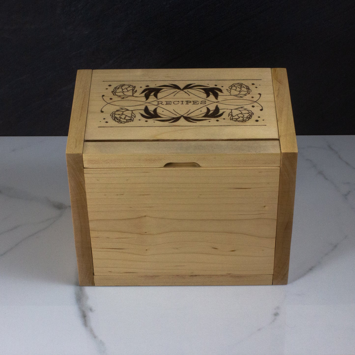 Maple recipe box