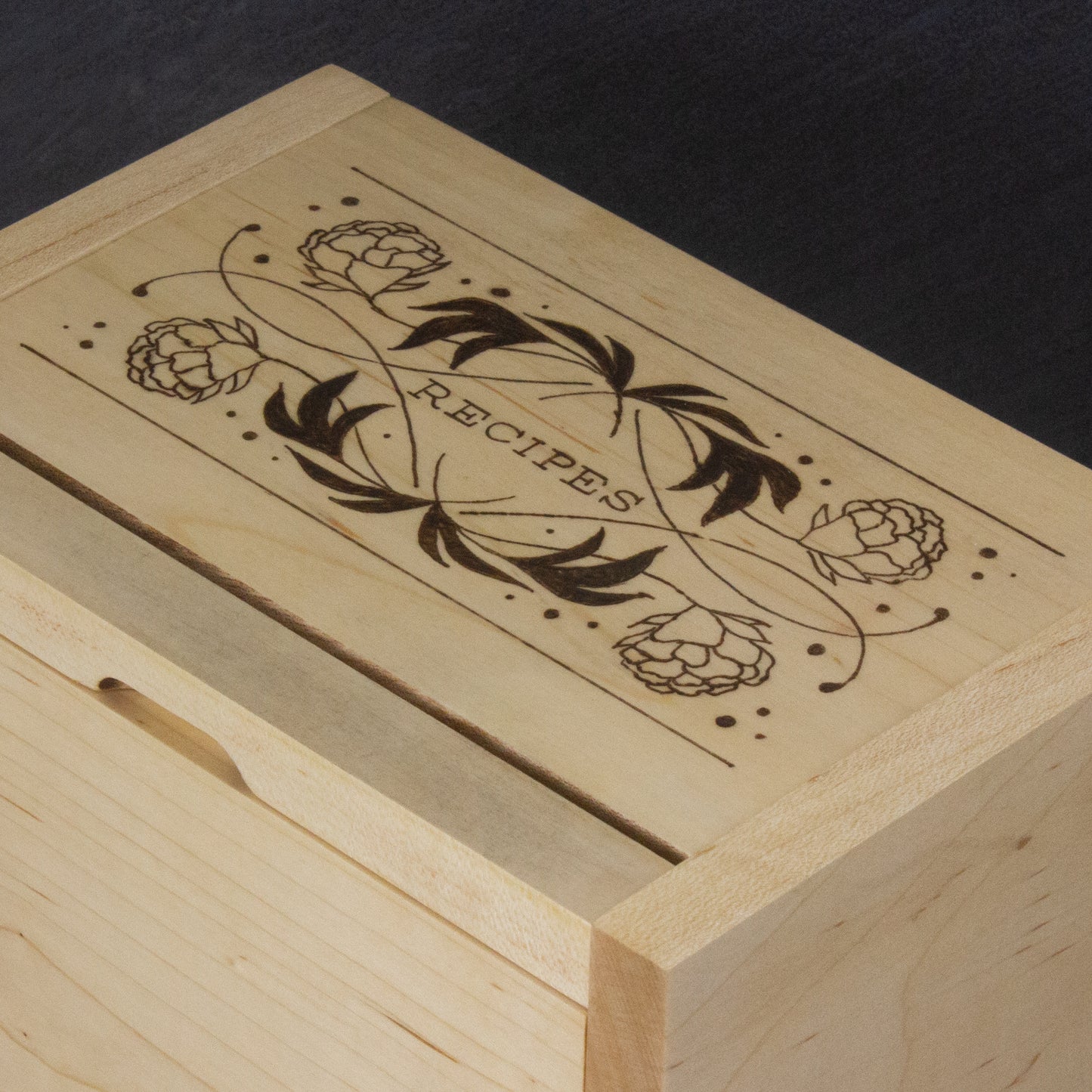 Maple recipe box