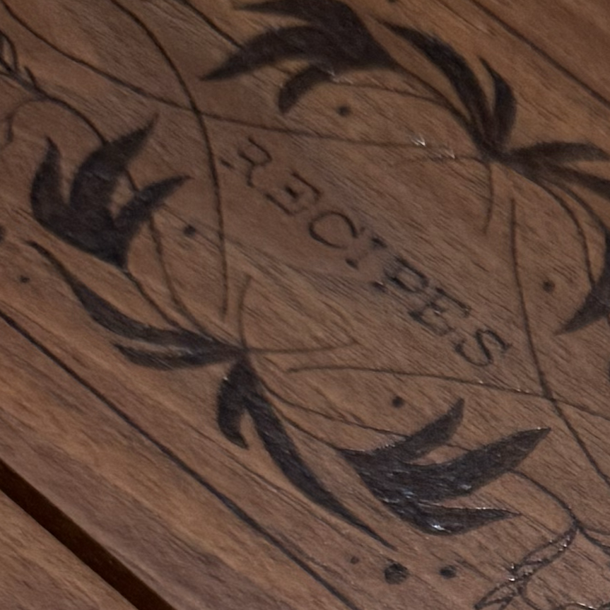 Walnut Recipe Box