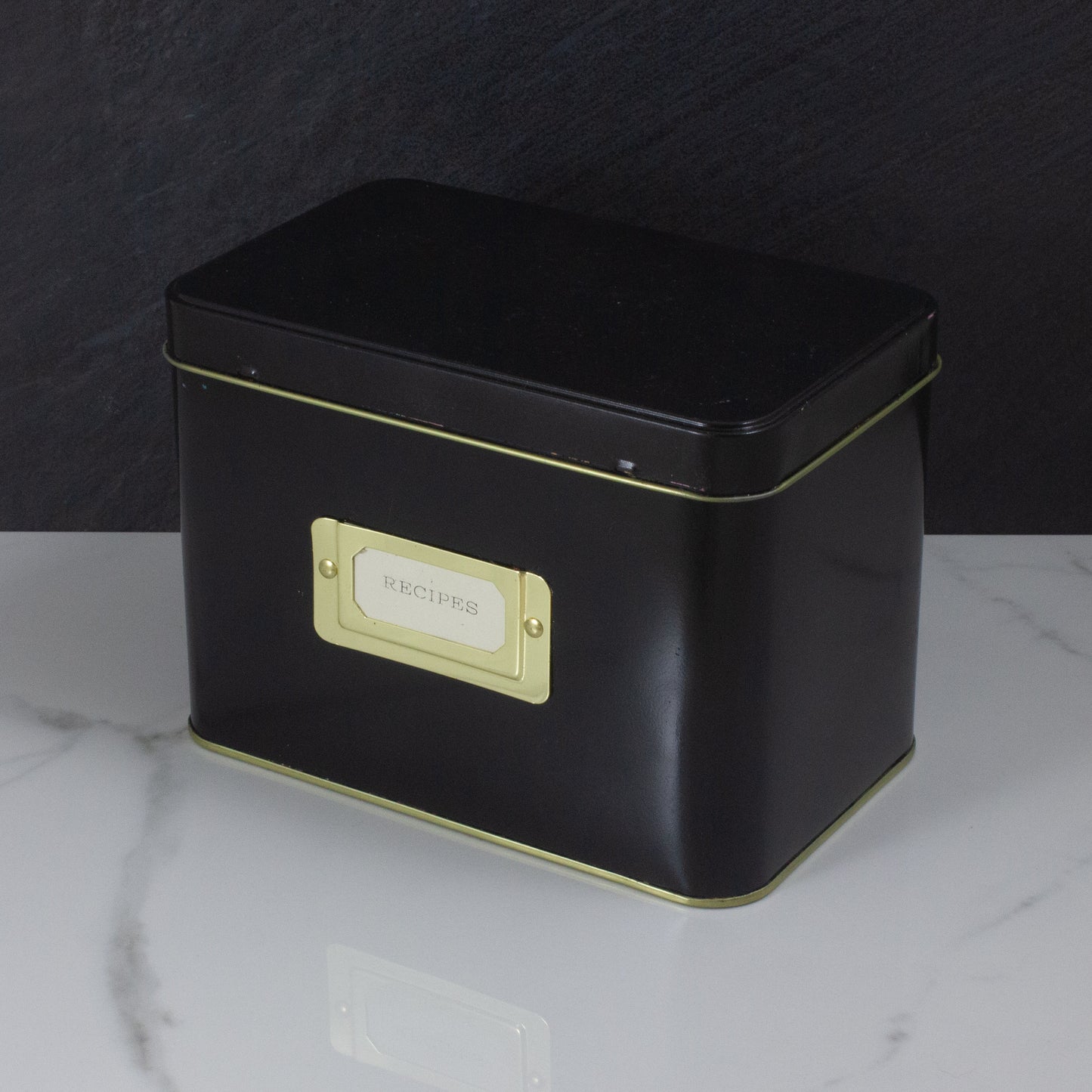 Tin Recipe Card Box